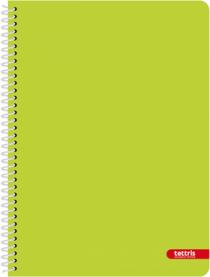 Tettris Spiral Notebook Ruled 150 Sheets 5 Subjects (Miscellaneous Designs) A4-5Θ-11B