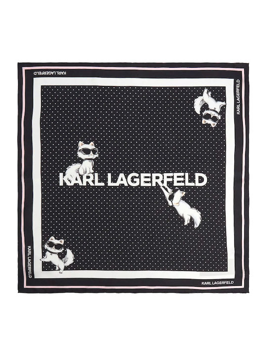 Karl Lagerfeld Women's Silk Shawl Black
