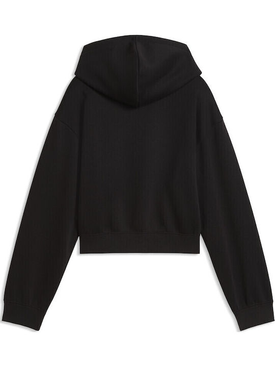 Kinder-Sweatshirt mit Kapuze Puma Schwarz-Hell Lavendel Hoodie