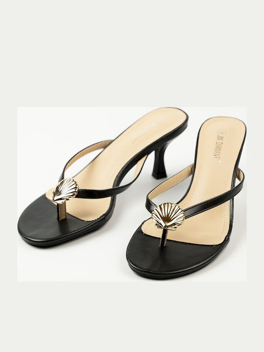 Mules with Thin Heel in Black Colour