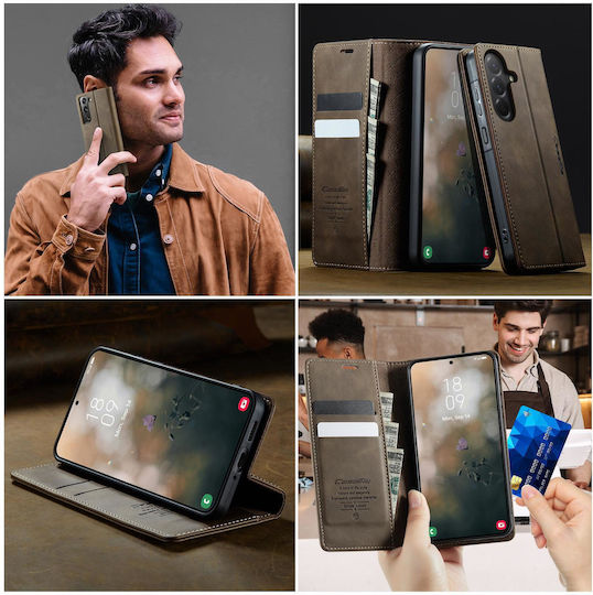 Caseme Wallet Δερματίνης Καφέ (Galaxy A17)