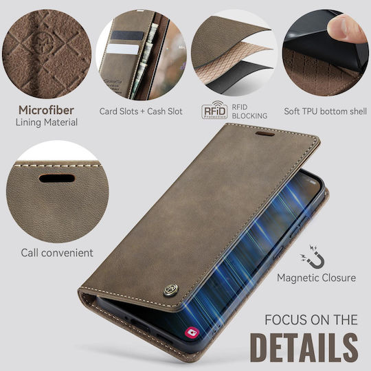 Caseme Wallet Δερματίνης Καφέ (Galaxy A17)