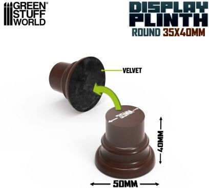 Green Stuff World Round Display Plinth 3.5 Cm Hazelnut Brown