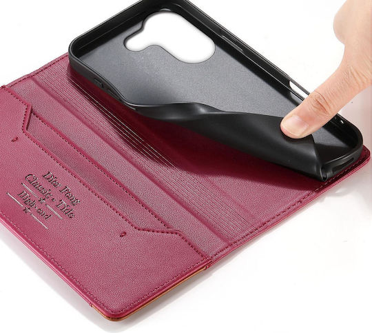 Dierfeng Wallet Leather Silicone Red (Poco X8 Pro)