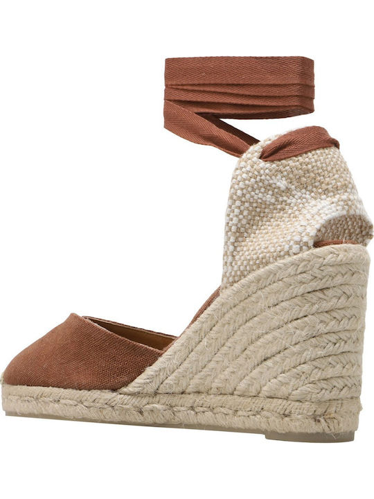 Chiara 8 002 Platforme de damă de vară în stil espadrile maro