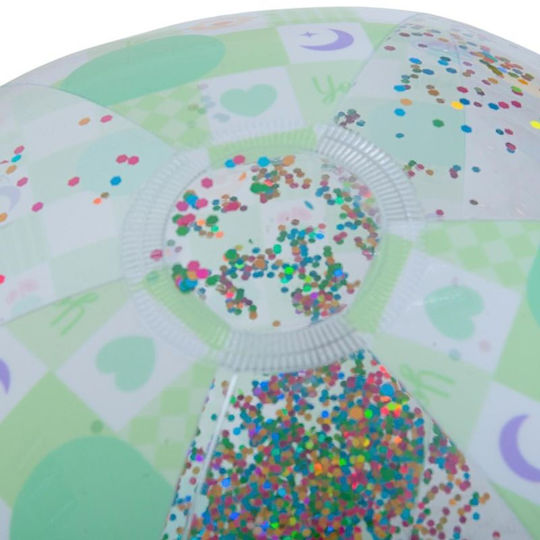 Inflatable Beach Ball 50cm Glitter Green 53197 Green
