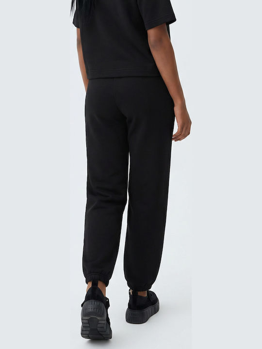 Damen Jogginghosen Breit Schwarz