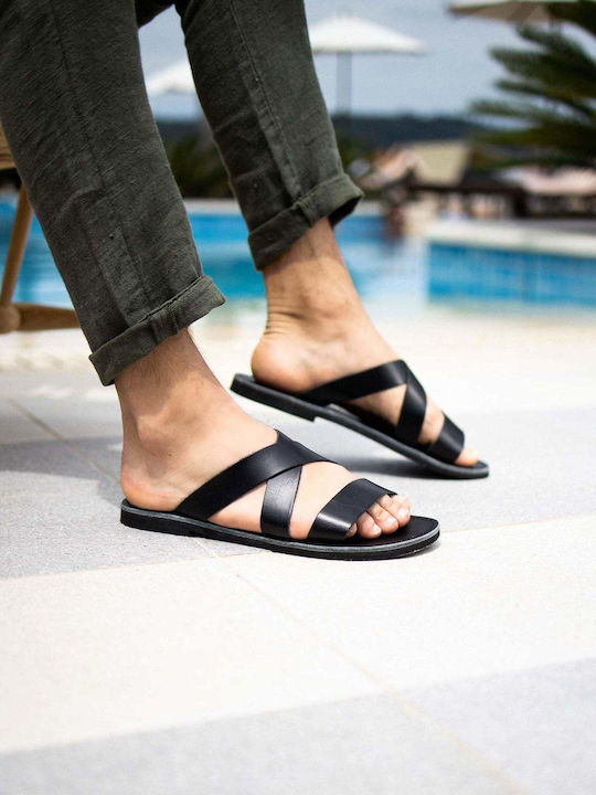 Men's Sandals Cross Straps Daedalos Black