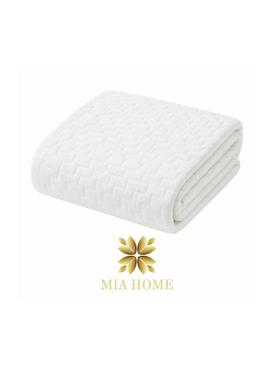 Mia Home Coverlet Double White 220x240cm