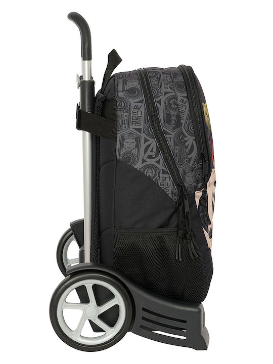 Safta Avengers Vendetta School Bag Trolley for Elementary with Water Bottle Holder 22.5 Litres 32 x 16 x 44 cm