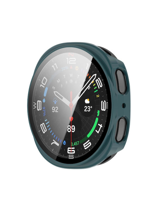 Plastic Case with Tempered Glass in Green for Samsung Galaxy Watch 8 40mm