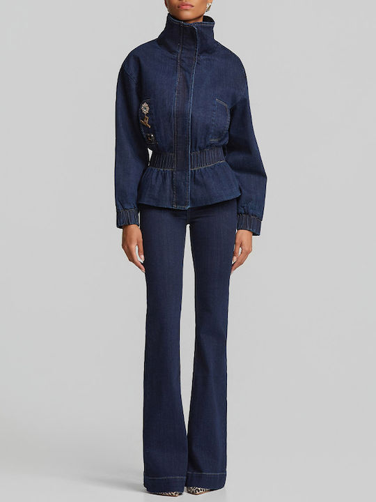 Jachetă de damă din denim albastră