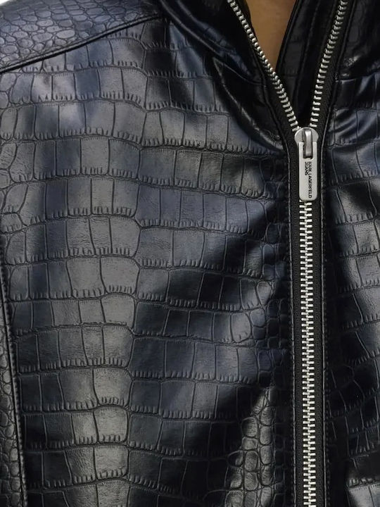 Long Women's Bomber Jacket Black