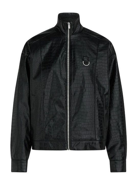 Long Women's Bomber Jacket Black
