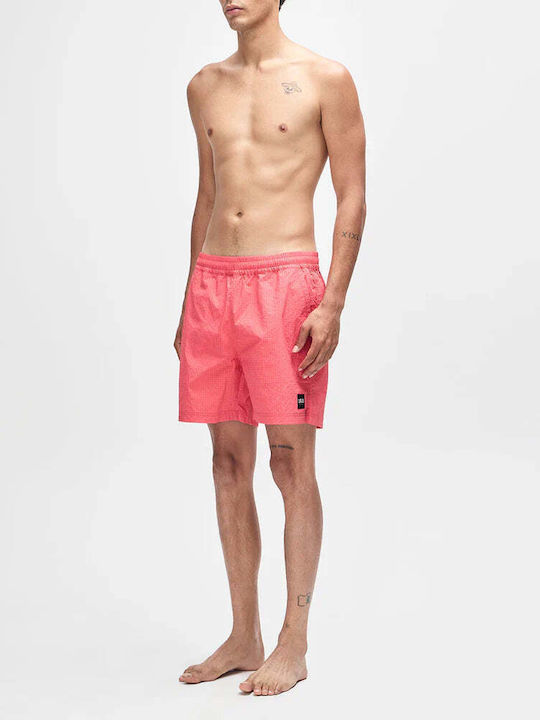 Ανδρικό Μαγιό Σορτς Melon Red με Σχέδια