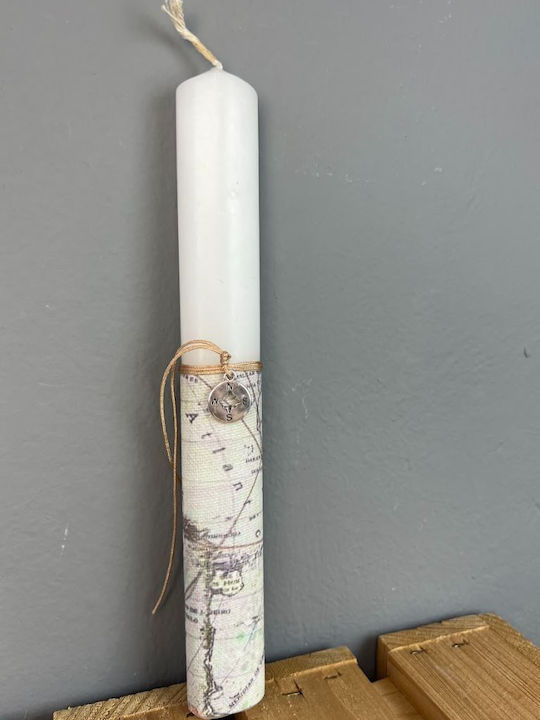 Easter Candle Round White (Miscellaneous Designs)