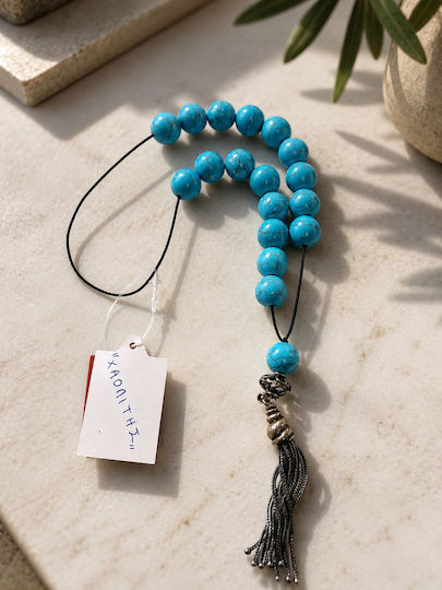 Light Blue Worry Beads from Haolite with Tassel