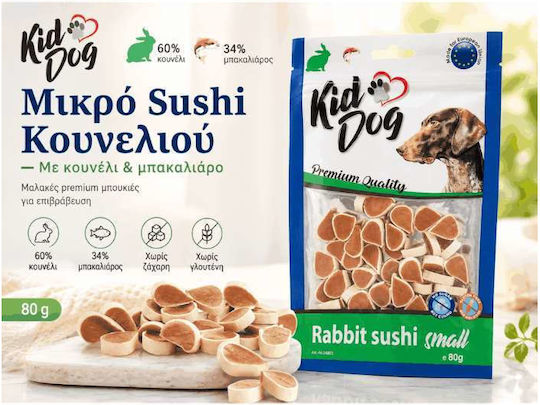 KidDog Hundeleckerlis Glutenfrei Mit Kaninchen Und Kabeljau 80gr