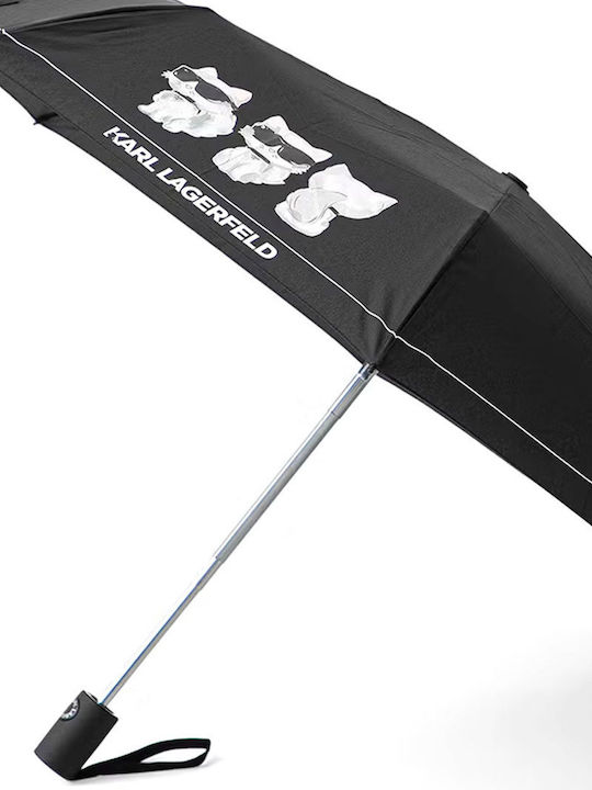 Karl Lagerfeld Ikon Compact Black Umbrella