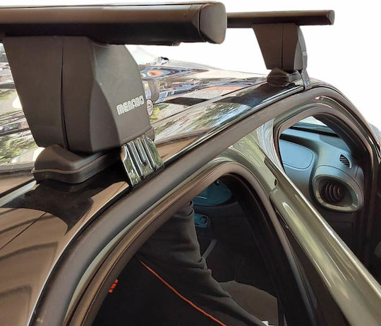 Menabo Aluminum Car Roof Bars Roof Rack for Toyota Aygo 2022+ Set with Roof Rack Legs and Lock Black