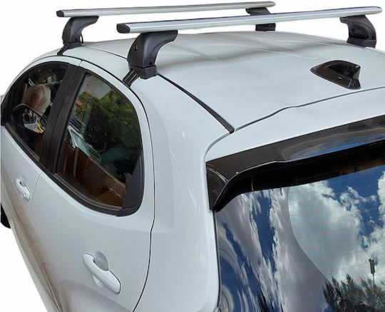 Nordrive Таванни Стелки За Автомобил Алуминиеви Silenzio За Toyota Yaris 5D 2024+ С Крака За Покривен Багажник И Заключване МП.TYARIS.40