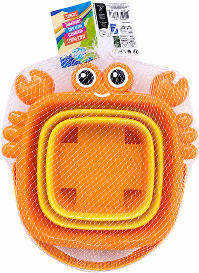 Eddy Toys Folding Beach Bucket Crab 24x18.5cm