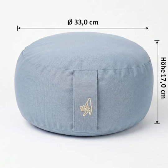 Pernă De Meditație Meditation Cushion Albastru Deschis Bumbac Organic 33x17cm