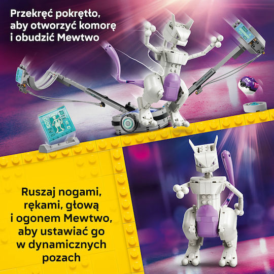 LEGO Pokemon Mewtwo Laboratory Escape pentru 10+ Ani 605 Buc