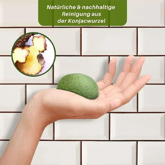 BlueFox Konjac Гъба Комплект Лице 0 8865-33 Естествена Гъба За Баня Черна 3 Бройки