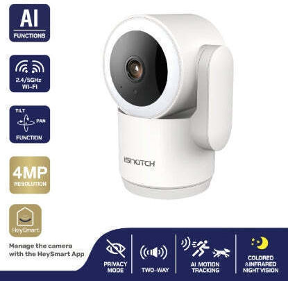 iSnatch Heycam Pro 4 Ai IP Surveillance Camera Wi-Fi Full HD+ 4MP with Two-Way Communication and 4mm Lens