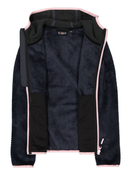 Kids Fleece Cardigan with Hood Titanio Highloft