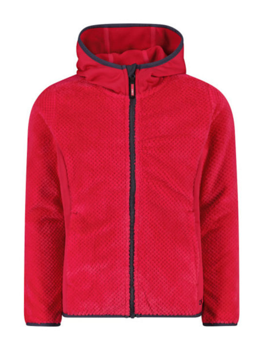 Kinder-Strickjacke Vlies mit Kapuzen Carminio Highloft