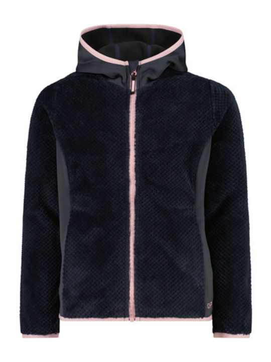 Kids Fleece Cardigan with Hood Titanio Highloft