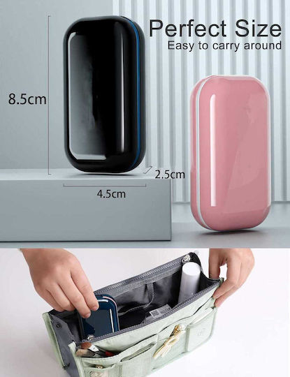 Pill Organizer with Cutter & Built-In Storage Black
