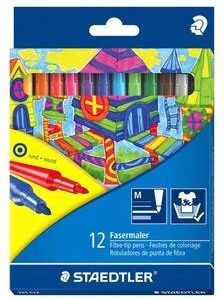 Staedtler Thin Drawing Markers Set 12 Colours