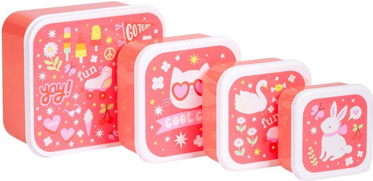 A Little Lovely Company Fun Kids Plastic Pink Water Bottle