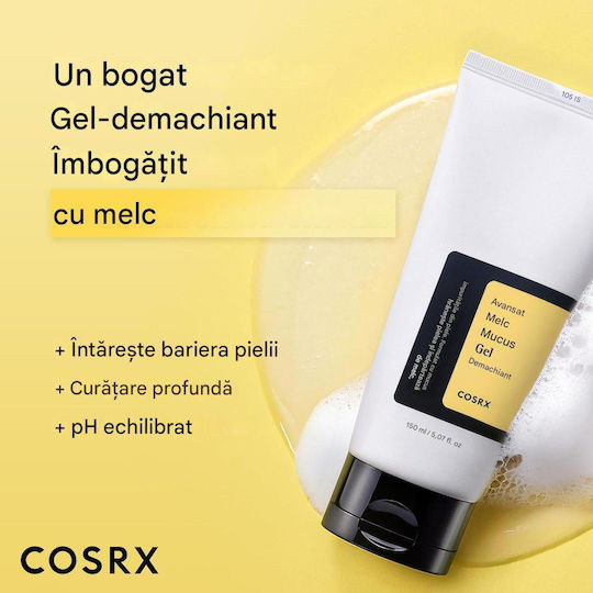 Cosrx Advanced Snail Mucin Gel de Curățare 5.07 Fl Oz 150 Ml Gel de Curățare Zilnic Bogat Piele Uscată Sensibilă Mucină de Melc Fără Cruzime Fără Parabeni Îngrijire Coreeană a Pielii