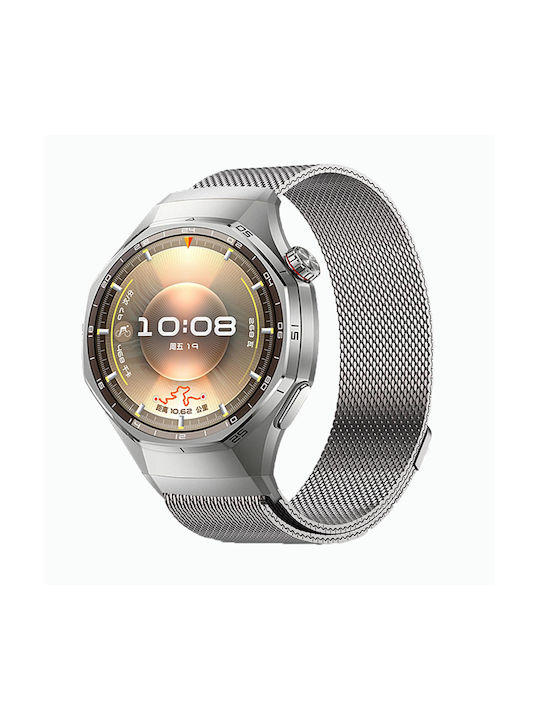 Huawei Watch GT 6 Pro Interfață Continuă Buton Cu Apăsare Curea De Ceas Magnetică Oțel Inoxidabil Milanese Titan