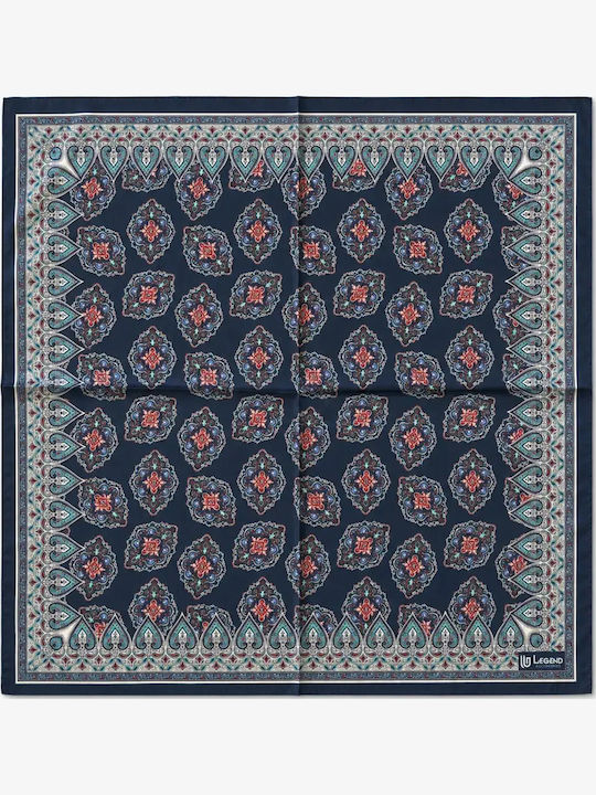Herrenschal Nacken Seidiges Blau
