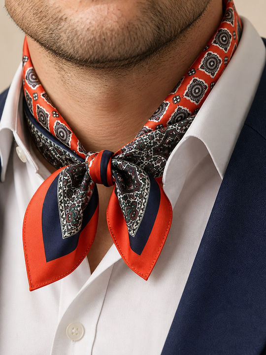 Men's Silky Red Neck Scarf