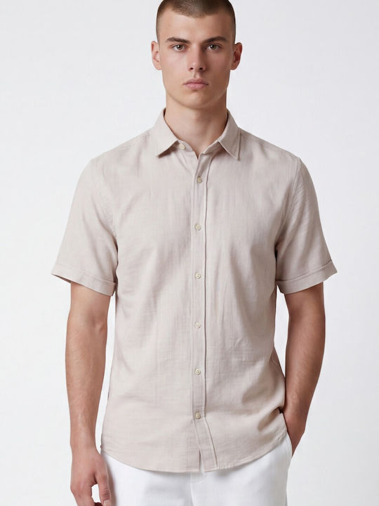 Short Sleeve Shirt Beige