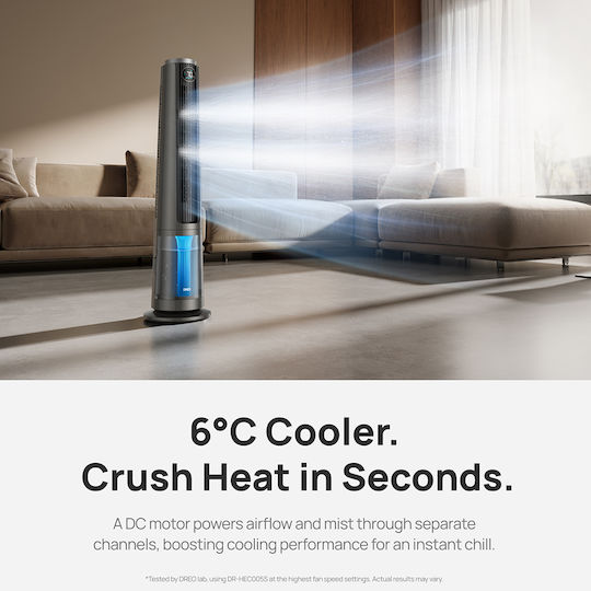 Dreo Tower Fan with Remote Control Silver