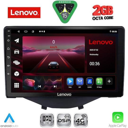 Lenovo Lvf 5715_cpa Clima 9 Инчов Мултимедиен Таблет Citroen C1-Peugeot 108-Toyota Aygo Модел 2014-2022
