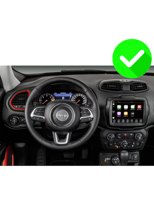 Carmedia Ηχοσύστημα Αυτοκινήτου για Jeep Renegade 2014+ (Bluetooth/USB/WiFi/GPS/Apple-Carplay/Android-Auto) με Οθόνη Αφής 9"