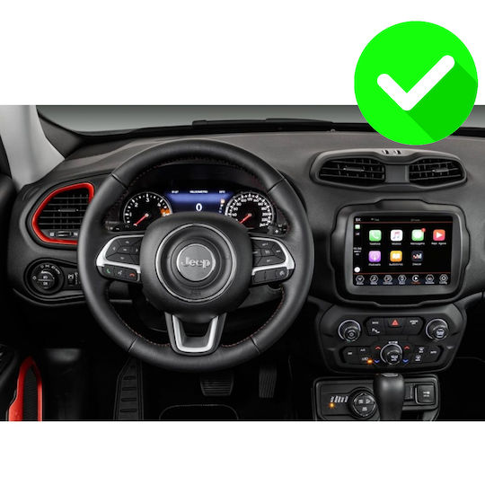 Carmedia Ηχοσύστημα Αυτοκινήτου για Jeep Renegade 2014+ (Bluetooth/USB/WiFi/GPS/Apple-Carplay/Android-Auto) με Οθόνη Αφής 9"