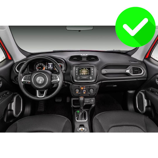 Carmedia Ηχοσύστημα Αυτοκινήτου για Jeep Renegade 2014+ (Bluetooth/USB/WiFi/GPS/Apple-Carplay/Android-Auto) με Οθόνη Αφής 9"