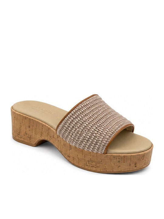 Sandale Casual Damă Din Piele Bej