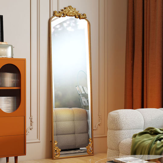 HomCom Καθρέπτης με Χρυσό Μεταλλικό Πλαίσιο 160x50cm