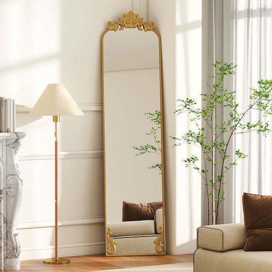 HomCom Καθρέπτης με Χρυσό Μεταλλικό Πλαίσιο 160x50cm
