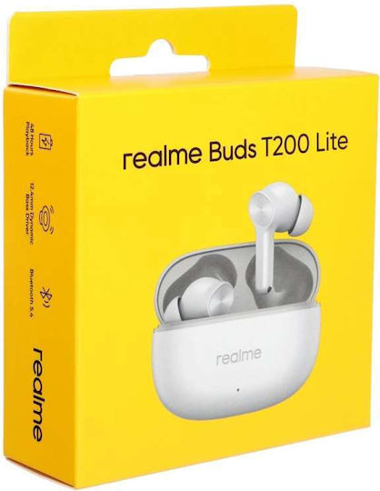 Realme T200 Lite In-ear Bluetooth Handsfree Earphones with Charging Case Silver
